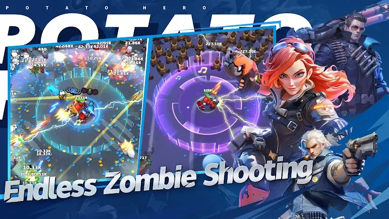 Potato Hero: Zombie Survival gameplay preview 3