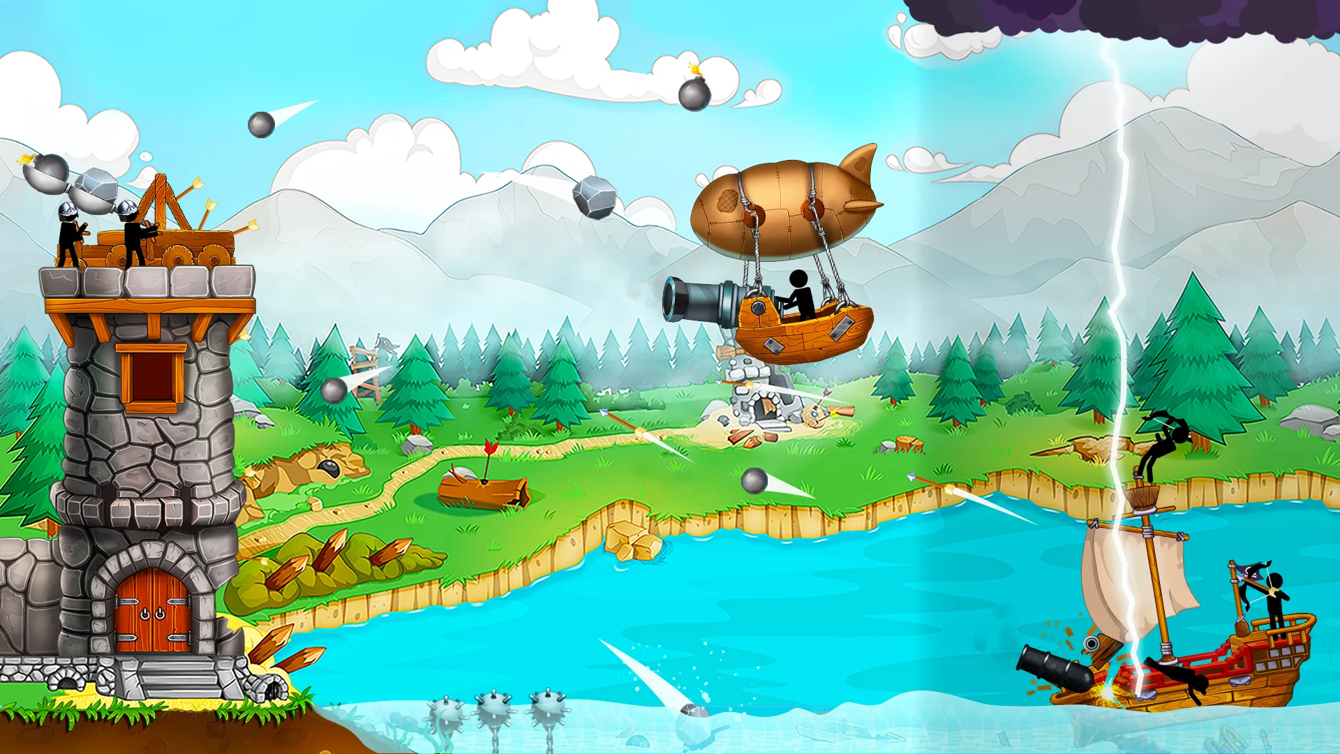 The Catapult: Stickman Pirates in-game preview 2