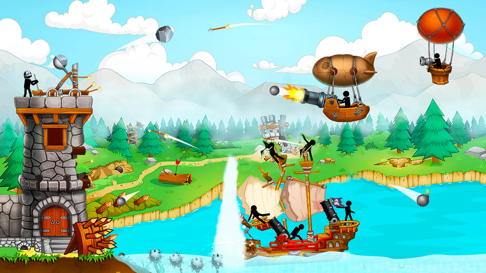 The Catapult: Stickman Pirates in-game preview 5