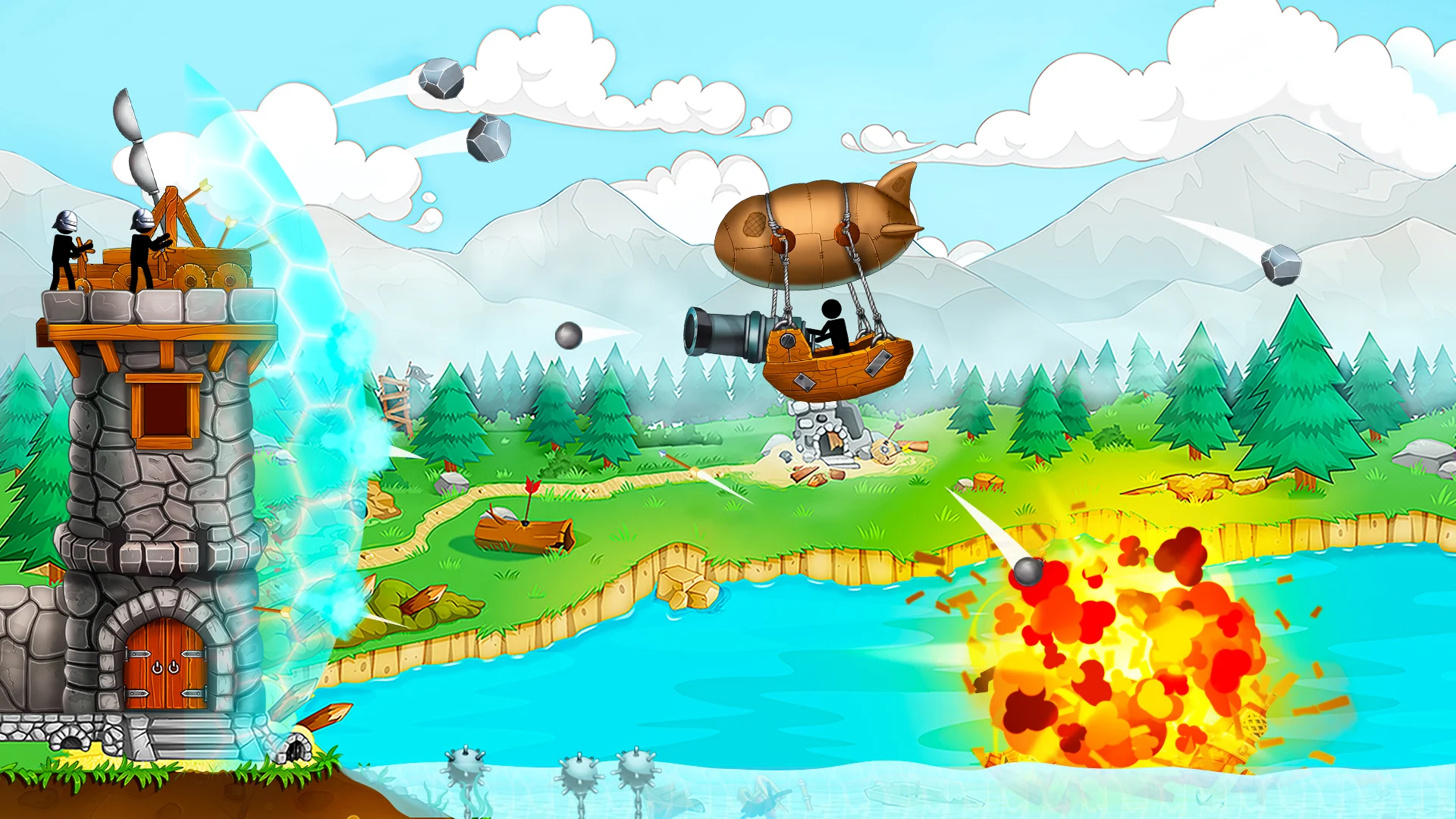 The Catapult: Stickman Pirates in-game preview 4