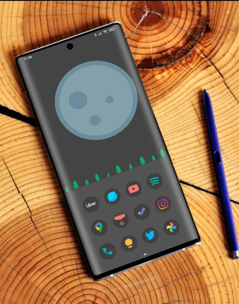 Tangkapan layar Black Pie - Icon Pack 2