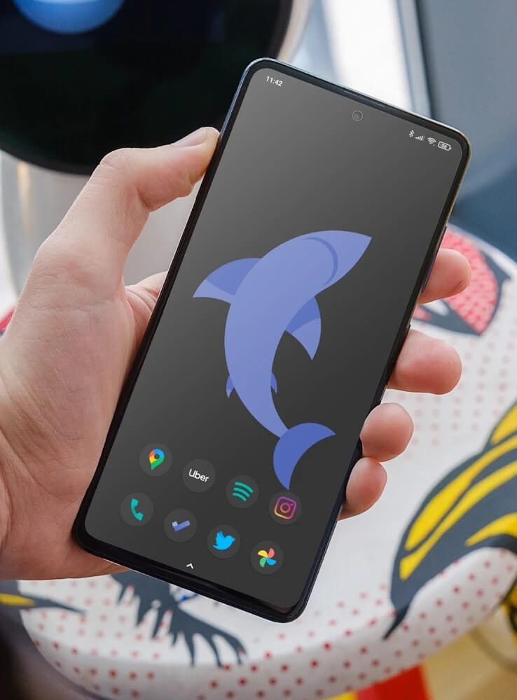 Tangkapan layar Black Pie - Icon Pack 4