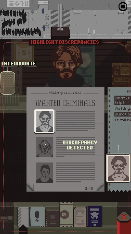 Tangkapan layar gameplay Papers Please 7