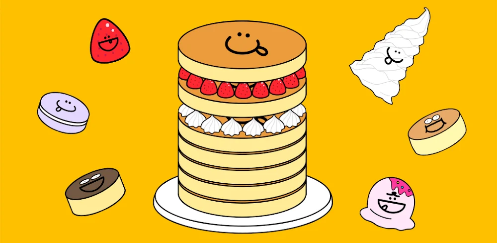 Tangkap layar dalam game Pancake Tower Decorating 1
