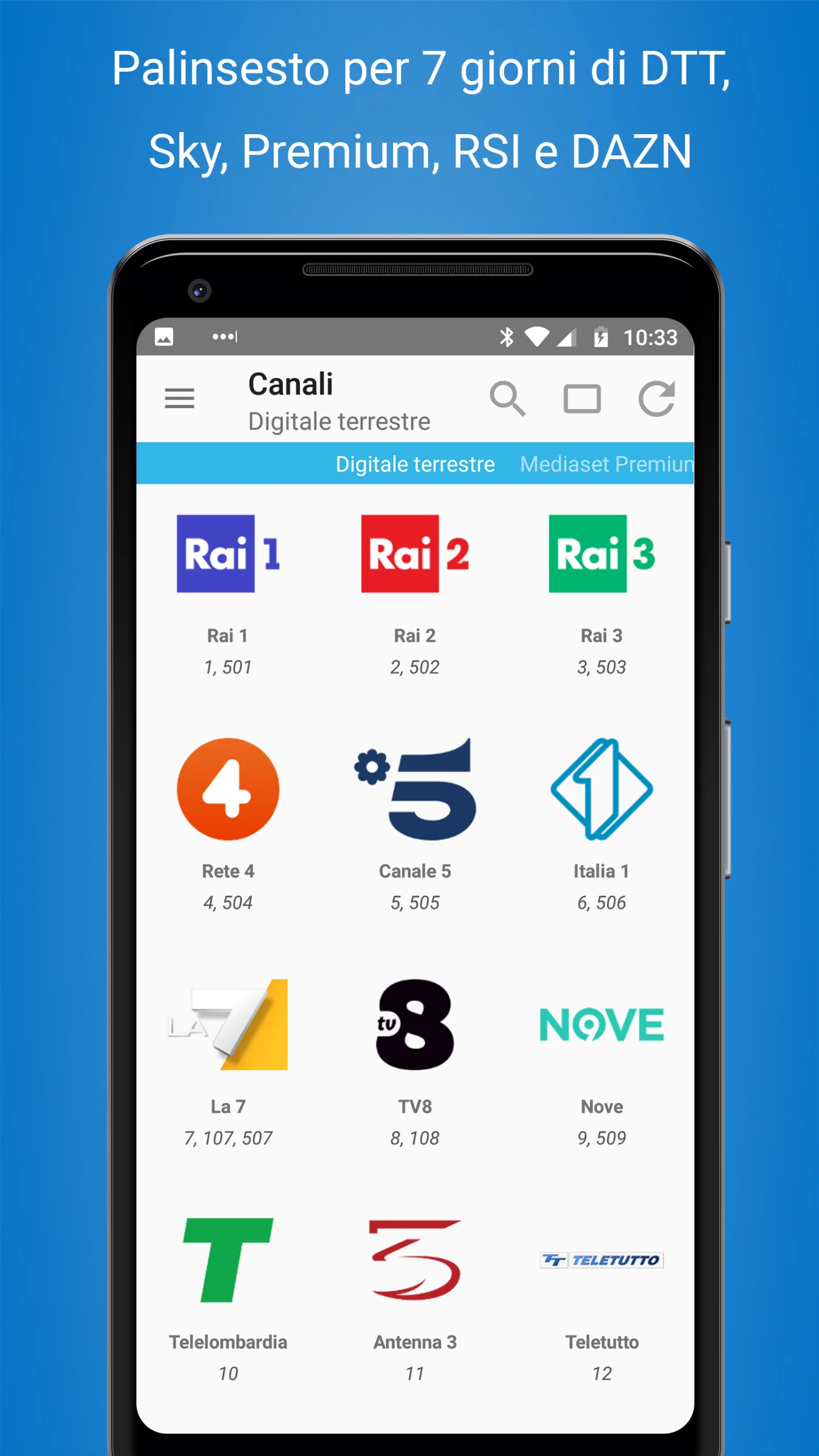 Captura de pantalla 1 de la guía de televisión italiana CisanaTV+