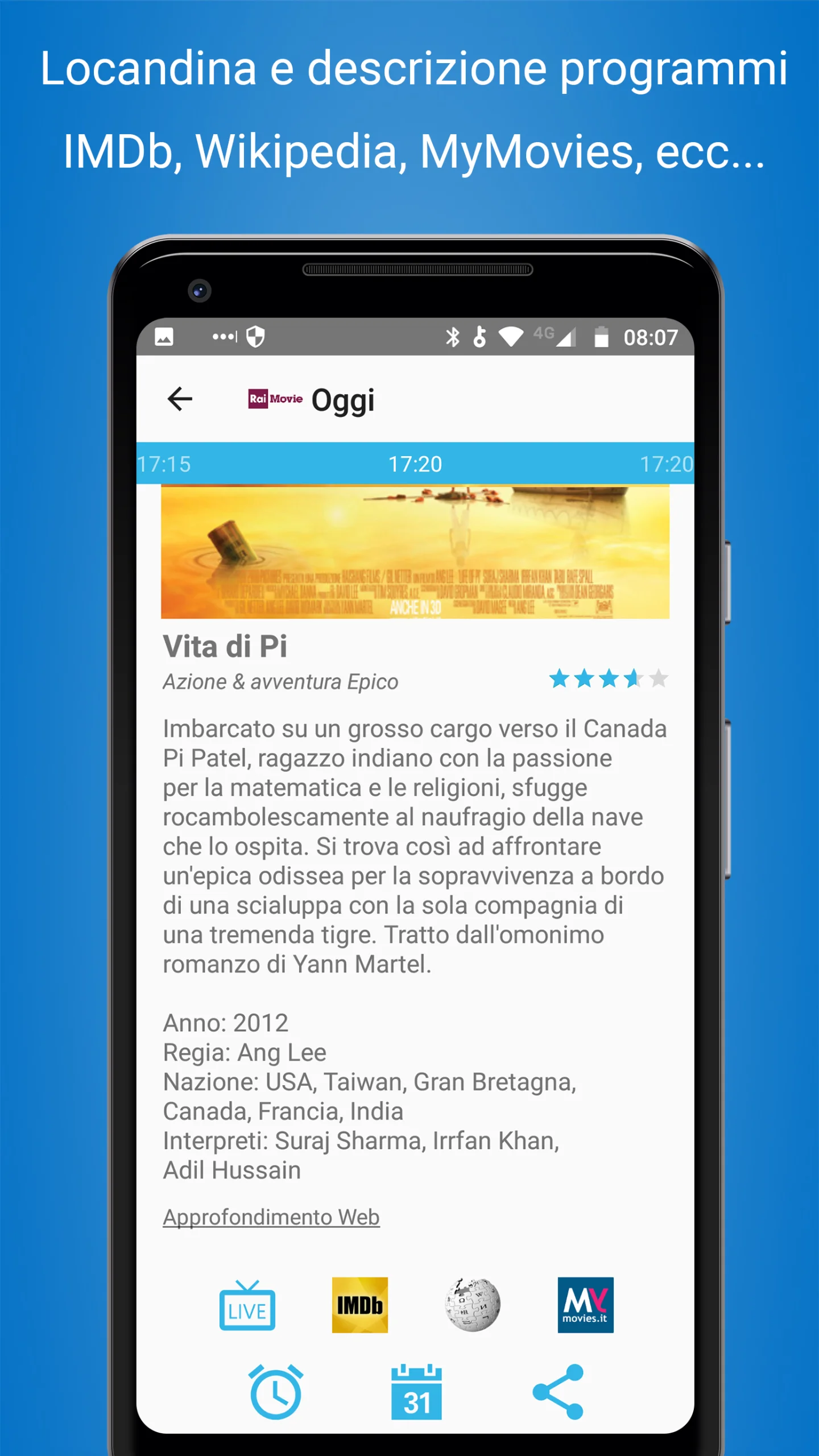 Captura de pantalla 3 de la guía de televisión italiana CisanaTV+