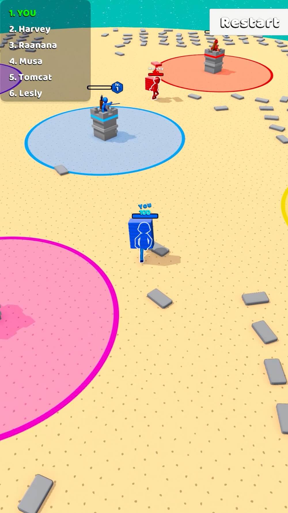 Captura de pantalla del juego Outdo.io 3D 2