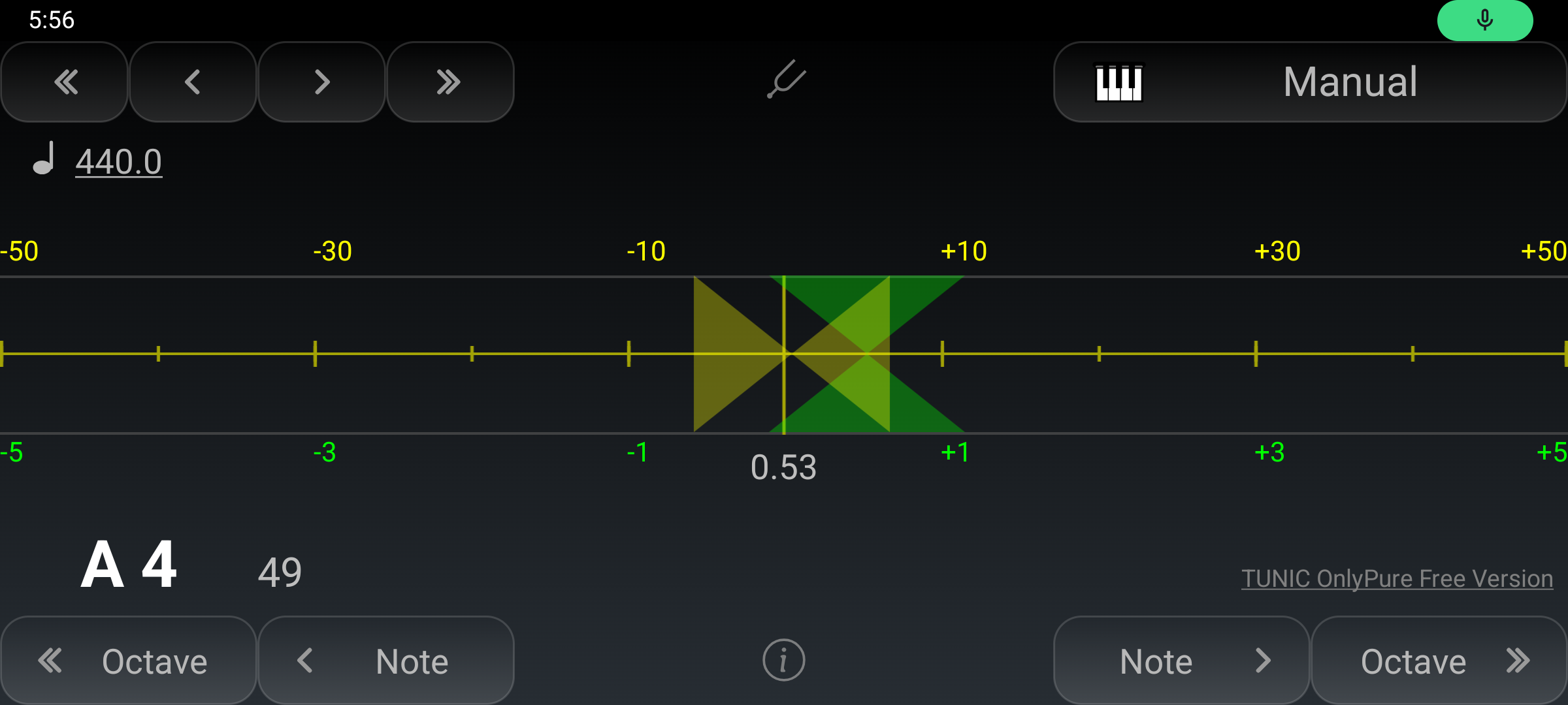 Captura de pantalla de TUNIC OnlyPure Piano Tuner 1