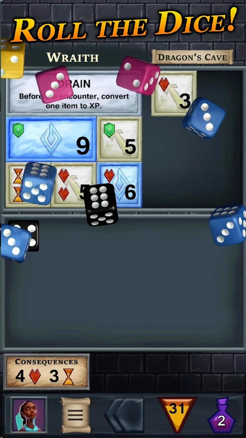 Tangkapan layar gameplay One Deck Dungeon 3
