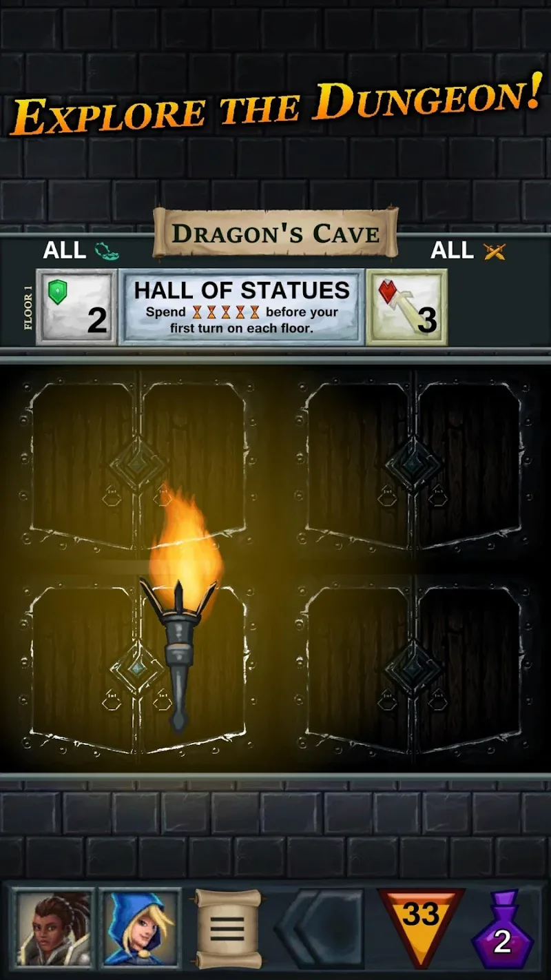 Tangkapan layar gameplay One Deck Dungeon 2