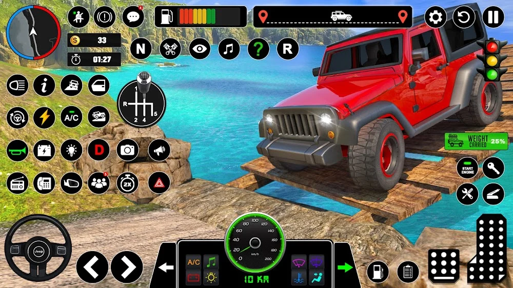Offroad Jeep Driving & Parking captura de pantalla 6