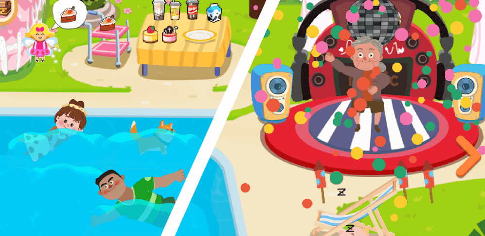 Tangkapan layar gameplay My Mini Town 1