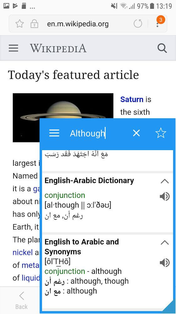 Arabic Dictionary & Translator captura de pantalla 2