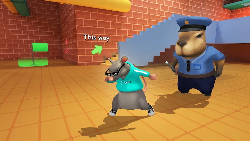 Obby Escape: Prison Rat Dance gameplay screenshot 2