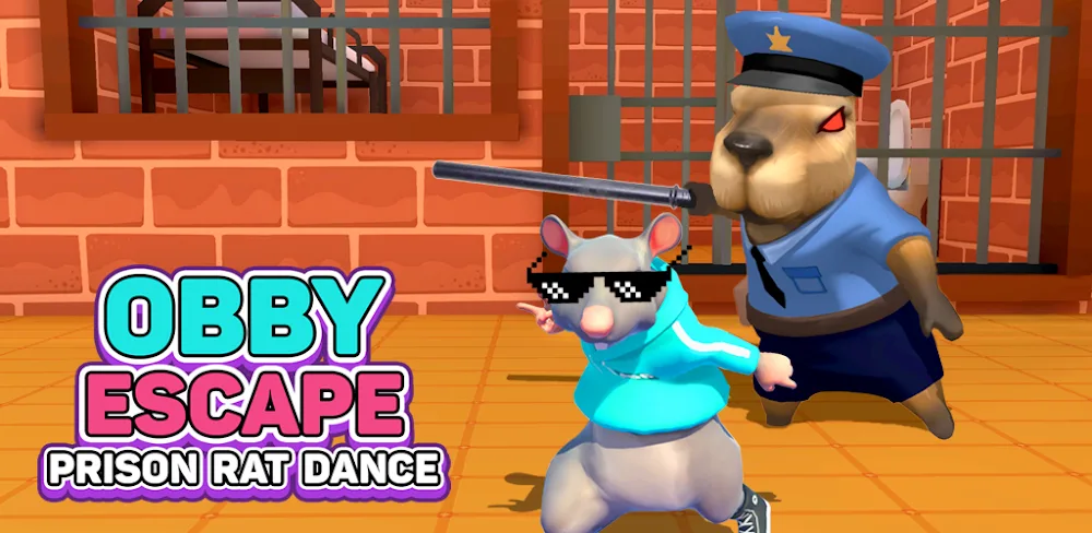 Obby Escape: Prison Rat Dance gameplay screenshot 1