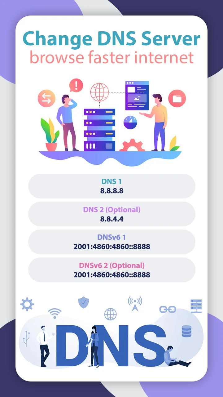 Pratinjau aplikasi Change DNS Server, Browse Fast 1