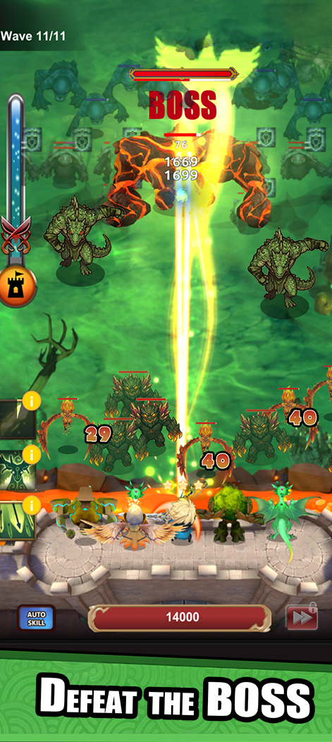 Vista previa del gameplay de Warrior Fight IDLE Defense 1