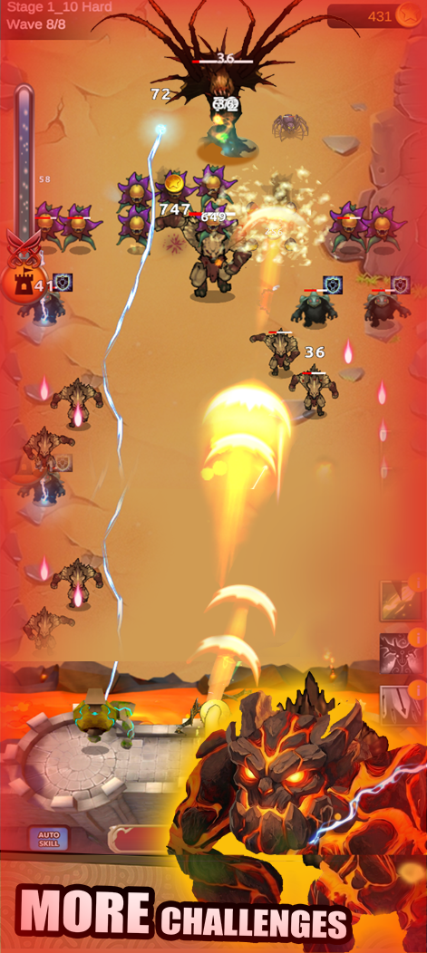 Vista previa del gameplay de Warrior Fight IDLE Defense 4