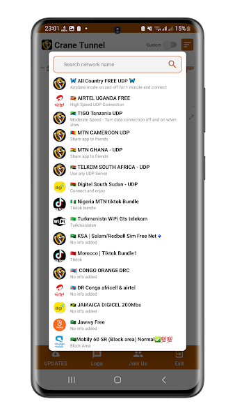 Crane Tunnel VPN app screenshot 5