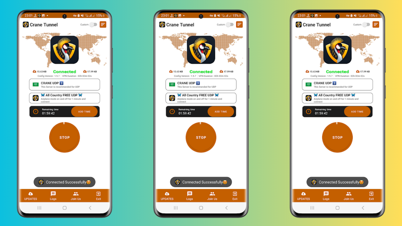 Crane Tunnel VPN app screenshot 1