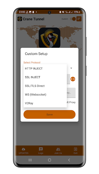 Crane Tunnel VPN app screenshot 2
