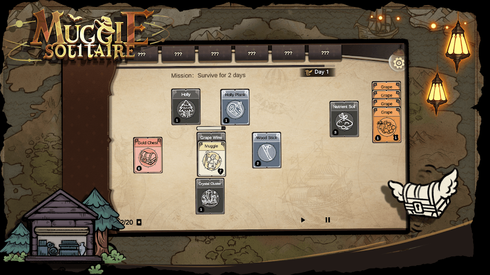 Captura de pantalla del juego Muggle Solitaire 3