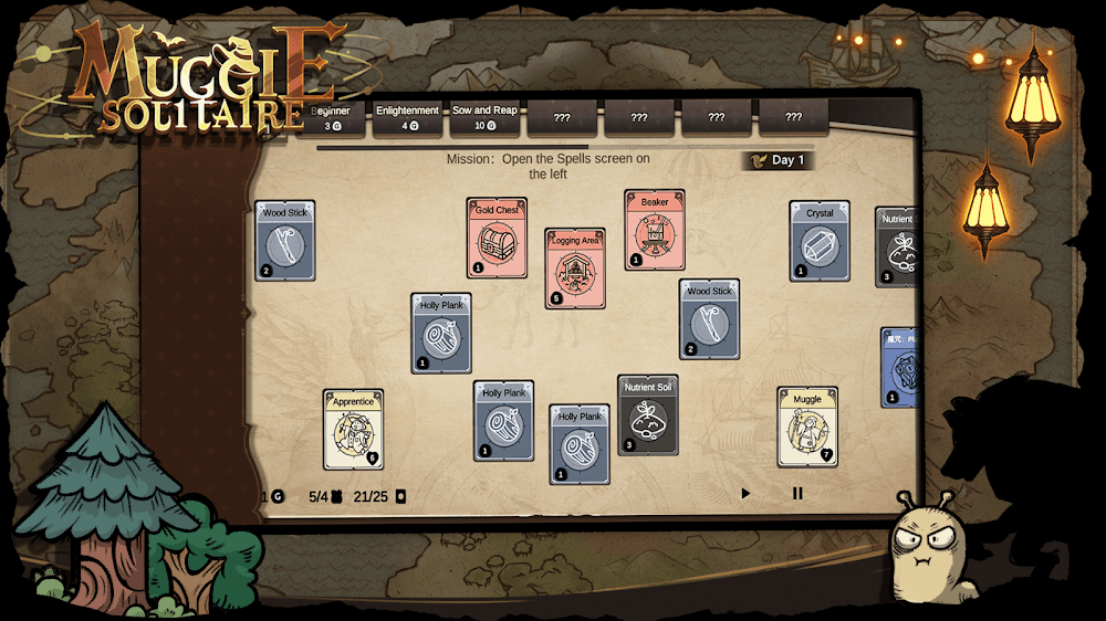 Captura de pantalla del juego Muggle Solitaire 2
