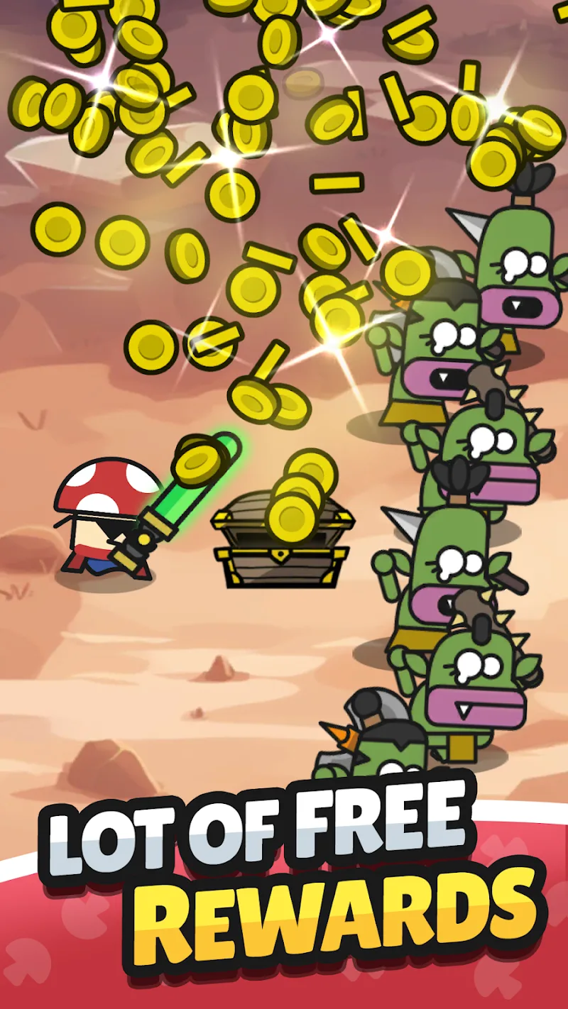 Cuplikan layar gameplay Mushroom Hero 4