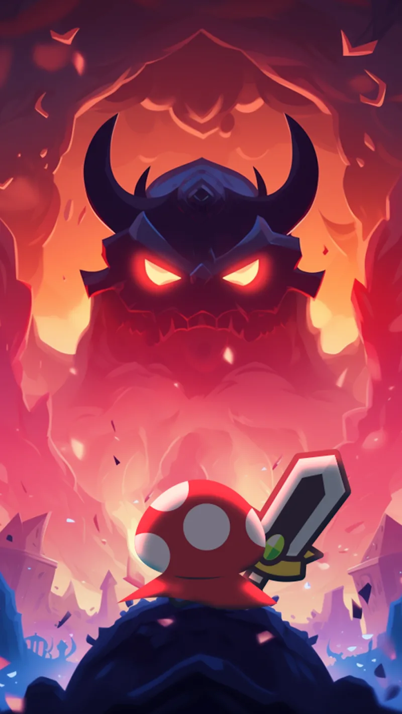 Cuplikan layar gameplay Mushroom Hero 2