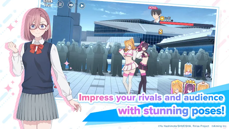 Captura de pantalla del juego de Nigoriri Angels on Stage! 4