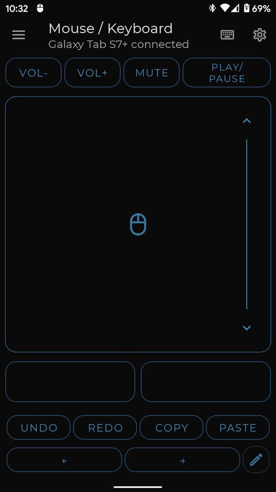 Capture d'écran du clavier et de la souris Bluetooth 5