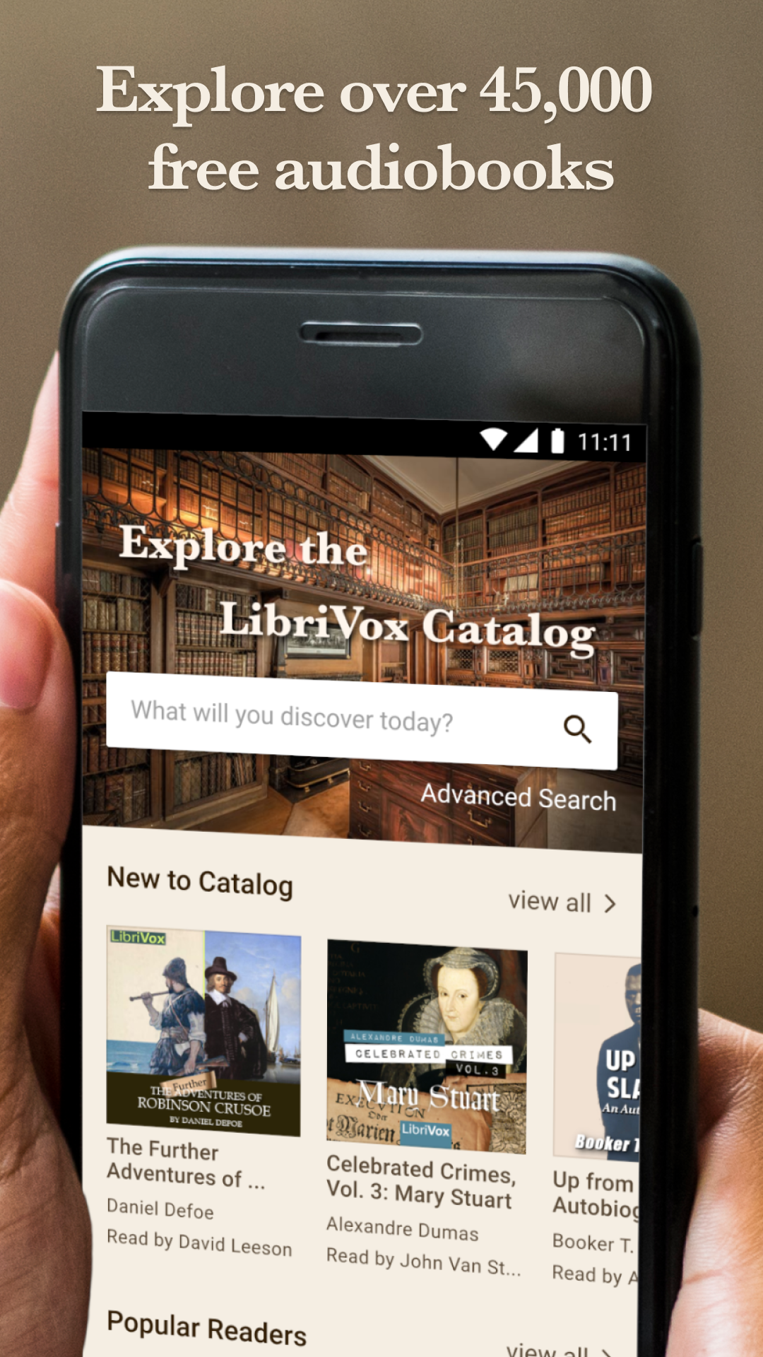 Capture d'écran LibriVox AudioBooks 1