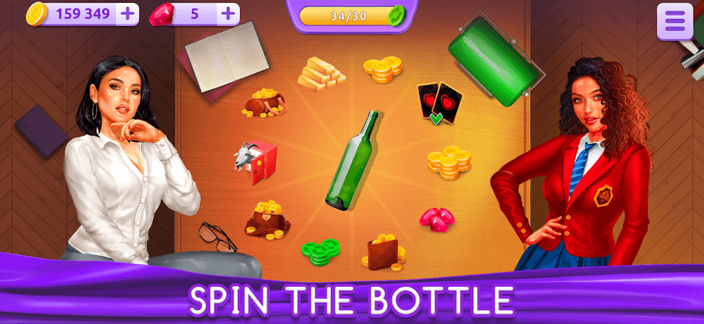 Capture d'écran de gameplay 3 de Girls & City: Spin the Bottle
