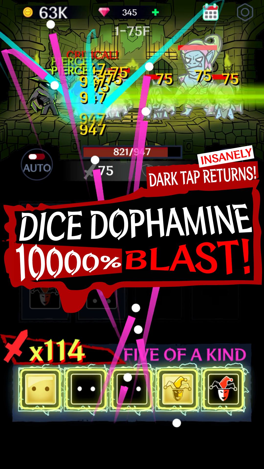 Capture d'écran du jeu Dark Tap Dice 3