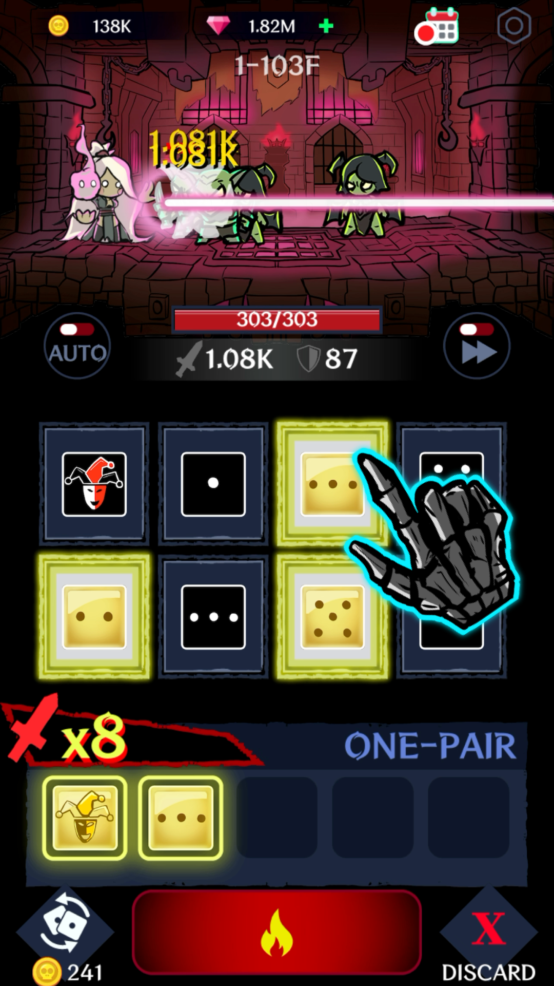 Capture d'écran du jeu Dark Tap Dice 1
