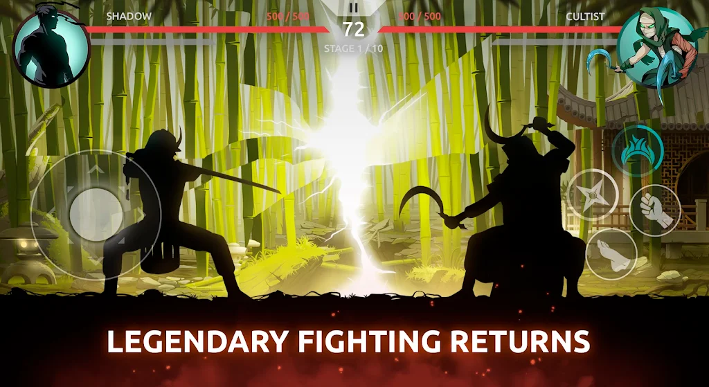 Screenshot dalam game Shadow Fight: Shades 6