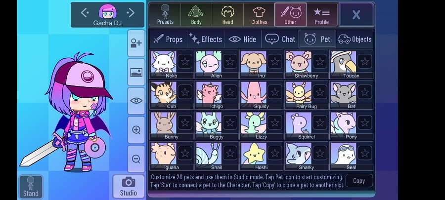 Capture d'écran de gameplay Gacha Star 3