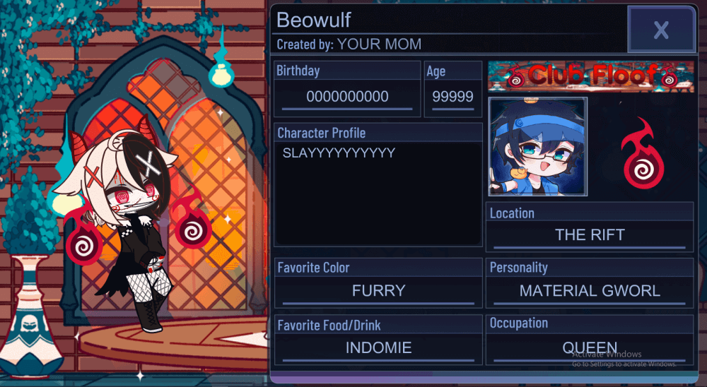 Capture d'écran Gacha Glitch 2