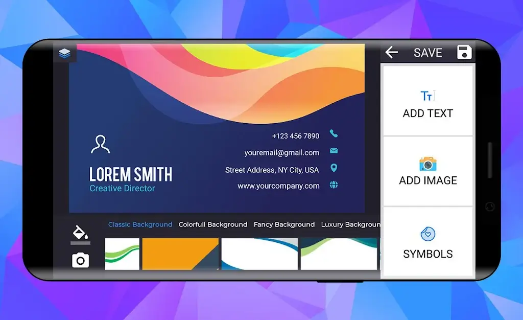 Ultimate Business Card Maker app screenshot 2