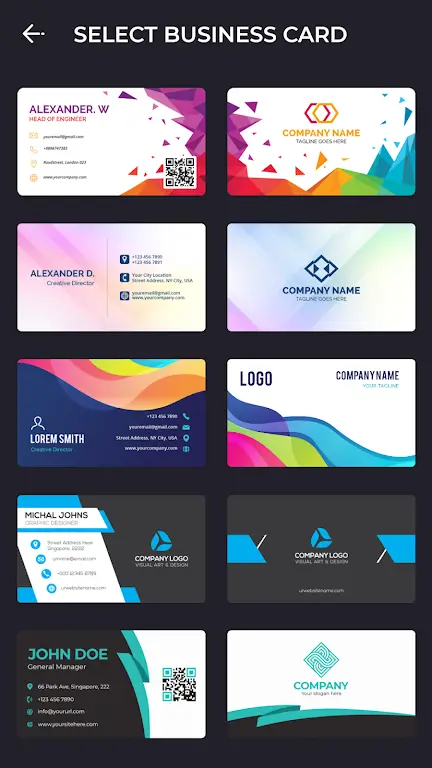 Ultimate Business Card Maker app screenshot 7