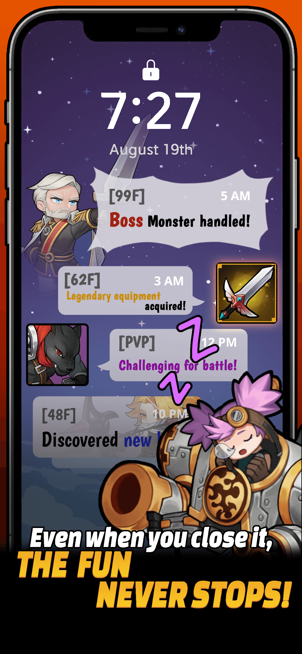 Aperçu du gameplay de Loop Dungeon: Idle RPG 7