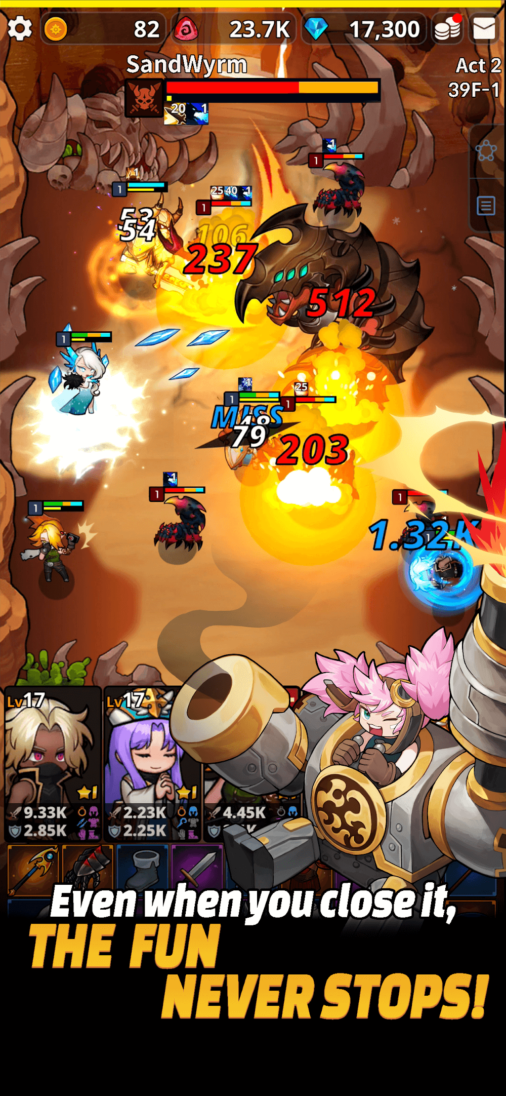 Aperçu du gameplay de Loop Dungeon: Idle RPG 3