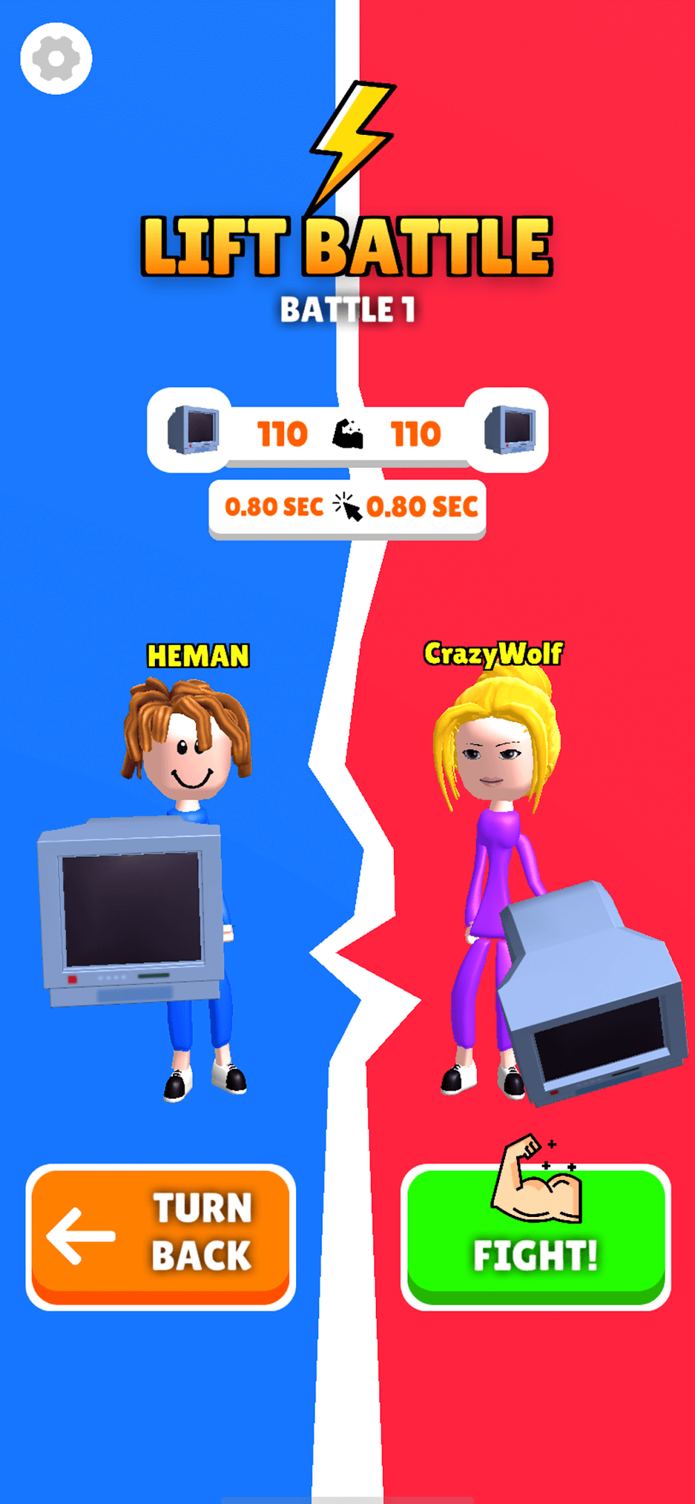 Capture d'écran du gameplay de Lifting Hero 3