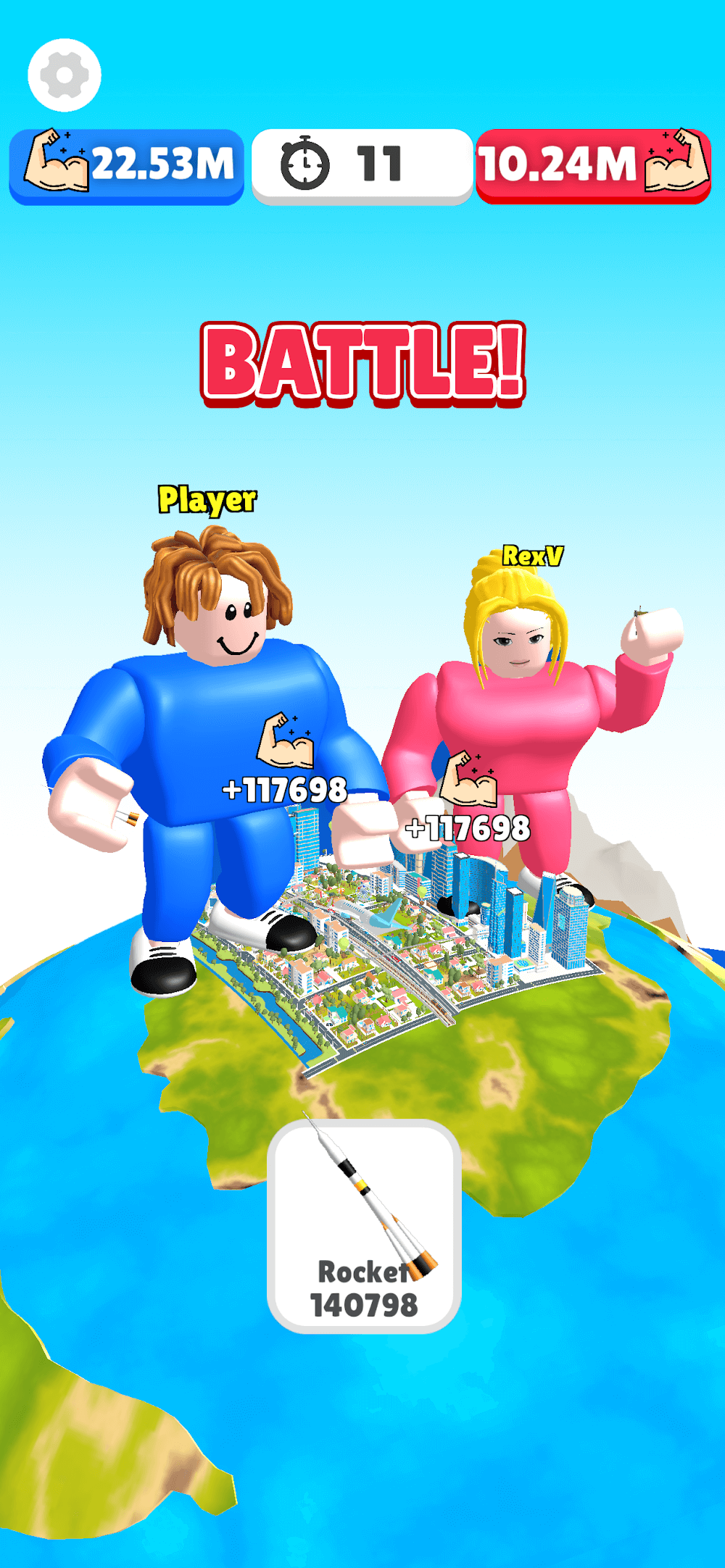 Capture d'écran du gameplay de Lifting Hero 2
