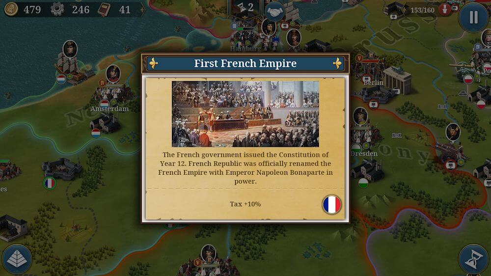 Pratinjau dalam game European War 6: 1804 5