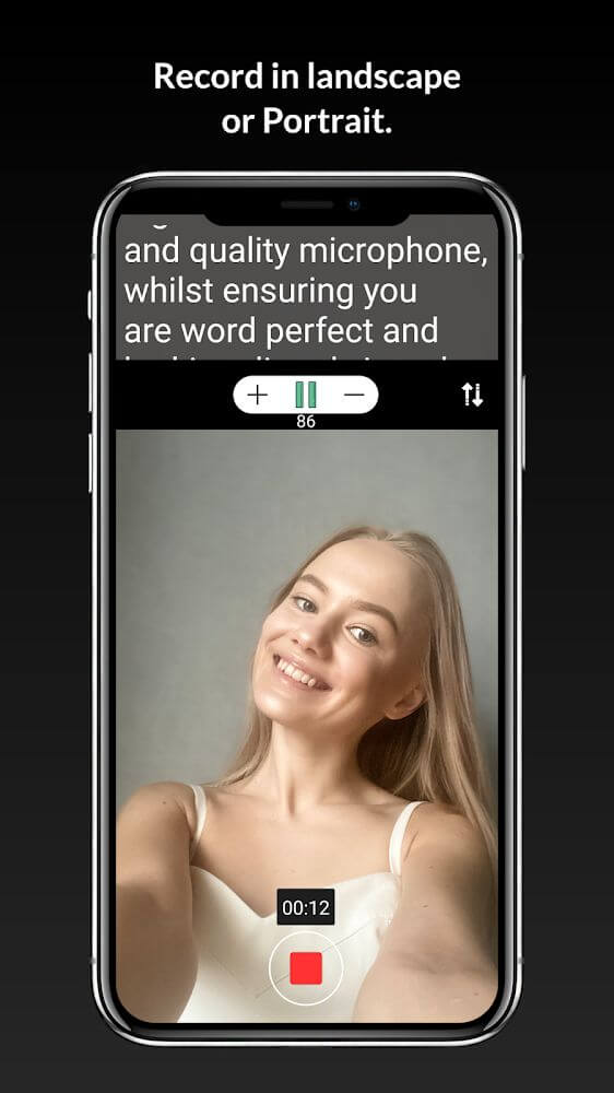 Teleprompter screenshot 2