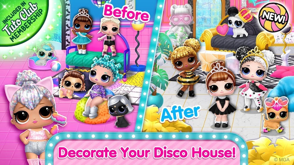 Capture d'écran du gameplay de L.O.L. Surprise! Disco House 2