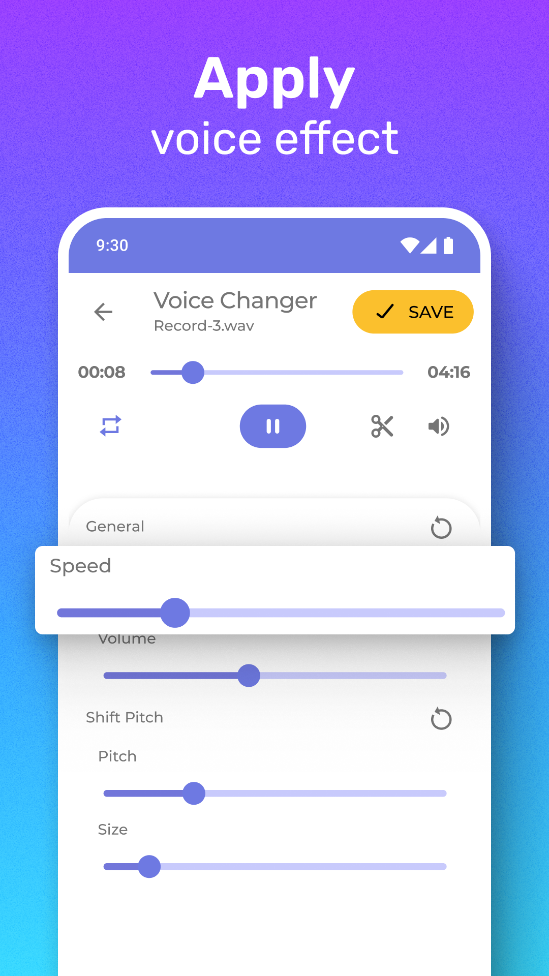 Capture d'écran de l'application Video Voice Changer + Effects 3