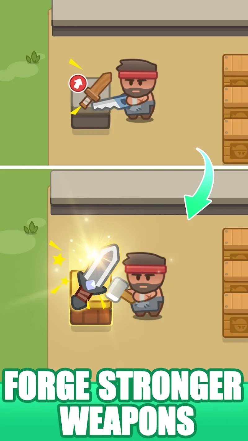 Capture d'écran du gameplay d'Idle Weapon Shop Tycoon 3