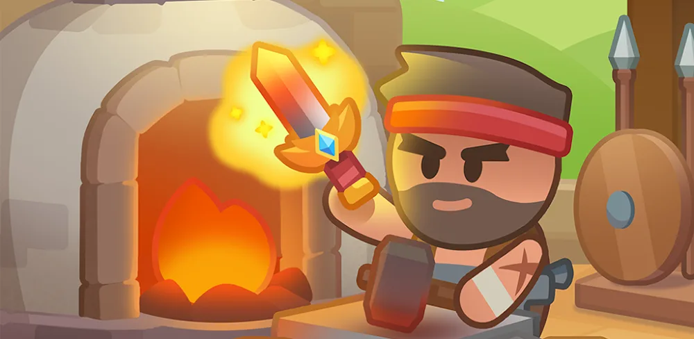 Capture d'écran du gameplay d'Idle Weapon Shop Tycoon 1